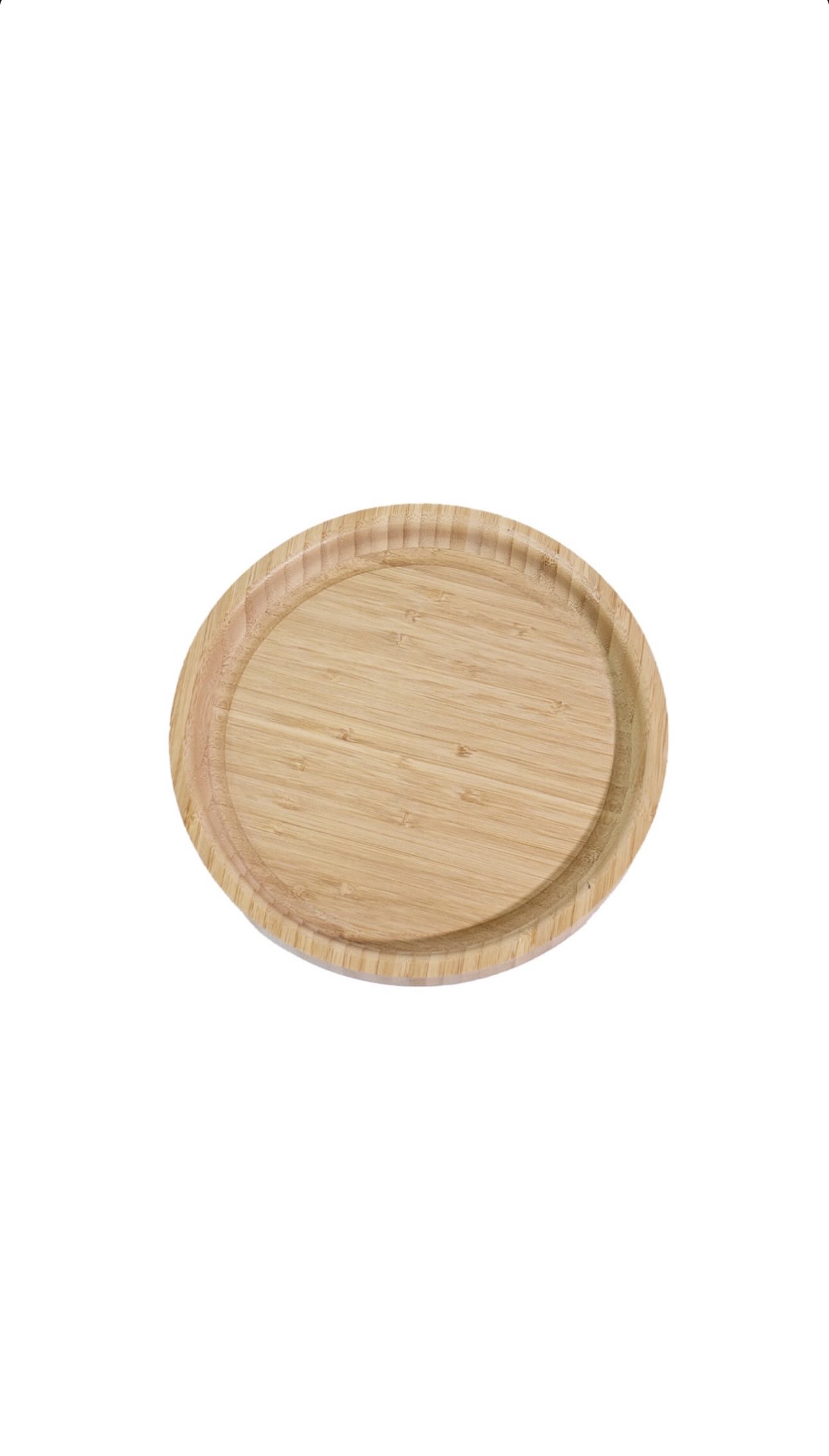 Plateau rond en bambou